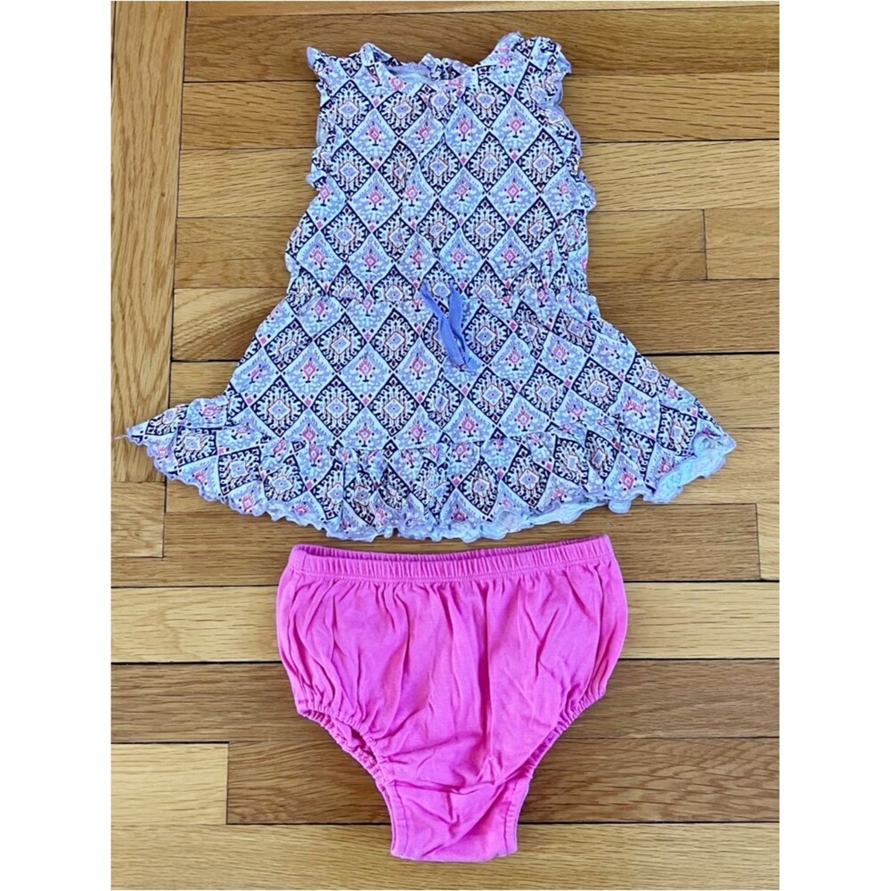 Splendid Pink Purple Tribal Print Summer Outfit Playset Two Piece Set 18-24